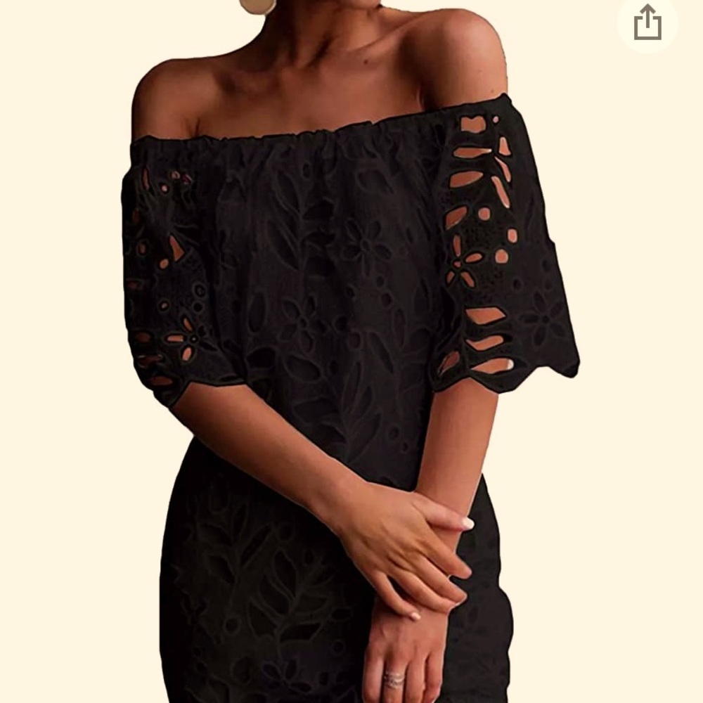 Off-shoulder black summer dress! NWT